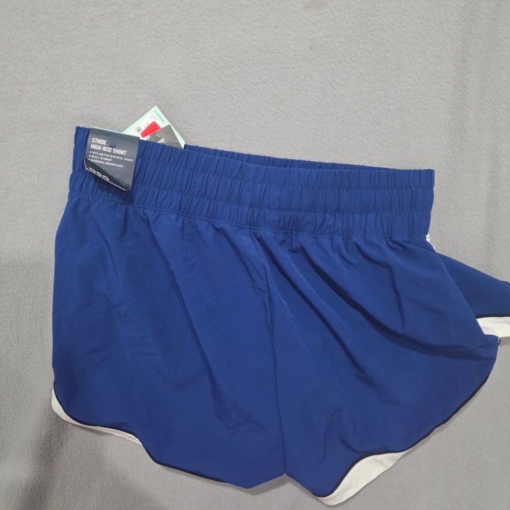 DSG Womens Stride High-Rise Mesh Shorts Cobalt Blue Running Gym Workout Size M